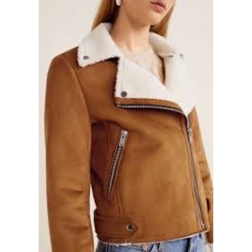 Mango faux suede/shearling jacket. Size small. Worn only a couple of times. - Picture 4 of 7